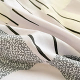 elvesmall Plaid Grey 100% Cotton Duvet Cover Set Comfy Simple Style Soft Breathable Textured Durable Bedding for All Seasons Home Decor