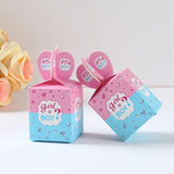 elvesmall 24PCS Gender Reveal Boy or Girl Candy Box Packaging Baby Shower Baptism Gift For Guest Kids Birthday Party Favors Decor Supplies