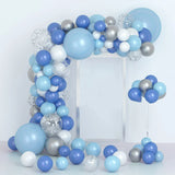 elvesmall Navy Blue Silver Balloon Garland Arch Kit Confetti Ballons Birthday Party Decor Kids Baby Shower Graduation Decor Wedding Supply