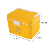 elvesmall 3 Layer Portable First Aid Kit Storage Box Plastic Multi-Functional Family Emergency Kit Box with Handle Medicine Chest