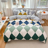elvesmall Four-Season Universal Flower Style Cotton Bedding Set: 1 Duvet Cover 2 Pillowcases (No Sheets), Suitable for Singles or Couples