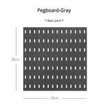 elvesmall Pegboard Wall Panels Pegboard Wall Organizer Mounting Display Diy Pegboard Kit Tool Storage Panel Board Rack Bathroom Kitchen