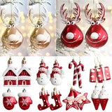 elvesmall 2pcs Elk Christmas Ball Ornaments Xmas Tree Hanging Pendants Christmas Holiday Party Decorations New Year Gift Supplies Navidad