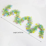 elvesmall  2M Valentine's Day Garlands Stripe Tinsel Easter DIY Wreath Craft Easter Decoration Home Hanging Ornament Valentine's Party gift