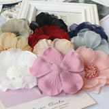 elvesmall 10PCS/Lot 10CM Large Handmade Chiffon Fabric Artificial Flower For Wedding Dress Clothing Hats Headdress Decoration DIY