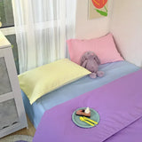 elvesmall  Home Textile Girl Kids Bedding Set Honey Peach Pink Duvet Cover Sheet Pillowcase Woman Adult Beds Sheet King Queen Full Pink