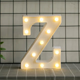elvesmall  Creative DIY Luminous LED Letter Lights 26 English Alphabet Light for Holiday Home Wedding Birthday Christmas Party Decorations