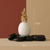 elvesmall Nordic Light Luxury Pineapple Decoration,Golden Fruit Shape Living Room Porch Home Decoration Figurines Gift Wedding Props