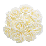 elvesmall 25Pcs 8cm PE Foam Rose Head Artificial Rose Flower Bouquet For Home Wedding Birthday Party Table Decor Valentines Day Gift Craft