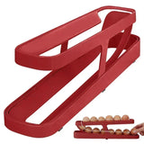 elvesmall 1Pcs Plastc Automatic Rolling Egg Rack Bracket Storage Box Egg Organizer Roll Refrigerator Egg Dispenser Kitchen Use