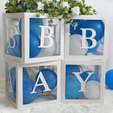 elvesmall 27/25cm Custom Transparent Letter Box A-Z Baby Shower Girl 1st Birthday Party Decoration Kids Wedding Birthday Balloon DIY Box