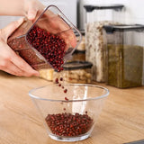 elvesmall Food Storage Box Kitchen Containers Plastic Box Jars for Bulk Cereals Refrigerator Organizers for Pantry Organizer Jars With Lid