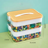 elvesmall Children Toy Storage Box Transparent Lego Toy Sorter Building Block Container Jigsaw Puzzle Lego Storage Case Kid Home Organizer