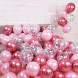 elvesmall 30pcs Silver Black Confetti Latex Balloons Happy Birthday Party Decorations Adult Kids Boy Girl Baby Shower Wedding Supplies