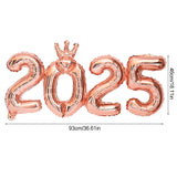 elvesmall 2025 Number Foil Balloons for Happy New Year Eve Party Decoration Photo Booth Props Supplies Christmas Home Decor Navidad