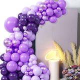 elvesmall Purple Gold Balloon Garland Arch Kit Birthday Party Decor Girl Baby Shower Latex Ballon Chain Wedding Party Decorations