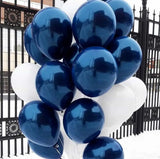 elvesmall 12pcs Ink Blue Latex Balloon Set Star Clear Pink Gold Helium Balloons Wedding Decoration Baby Shower Birthday Party Supplies