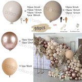 elvesmall  Doubled Cream Peach Boho Balloons Garland Wedding Engagement Decoration Balloon Rose Nude Ballon Arch Global Birthday Decor
