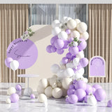 elvesmall 97pcs - White Purple Latex Balloon Arch Set Birthday, Wedding, Anniversary, Celebration, Party Decoration