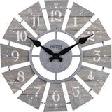 elvesmall Gray Numeral Windmill Wall Clock 24 X 2 X 24 in Analog Decoration for Bedroom Farmhouse Large Living Room Wall Clock Decor Home