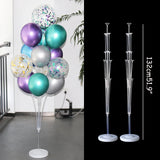 elvesmall 2set 132cm Birthday Balloons Air Balls Stand Balloon Holder Column Birthday Party Decor Kids Adult Holder Ballons Accessories