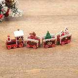 elvesmall  Plastic Train/New Wooden Christmas Ornament Merry Christmas Decoration For Home Xmas Gifts Noel Natal Navidad New Year