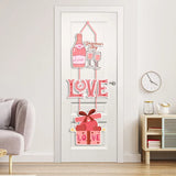 elvesmall  Valentine's Day Love Heart Door Sign Pendants Welcome 14 February Lovers Party DIY Be Mine Happy Valentine Party Home Decor