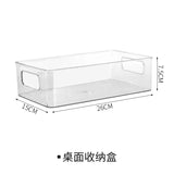 elvesmall Table Top Transparent Storage Box Book Box Cosmetic Jewelry Finishing  Lovely Student Storage Basket Acrylic Organizer Box