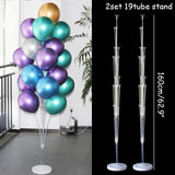 elvesmall 1/2 set Latex Balloon Holder Balloons Stand Column Metallic Balloons Baby Shower Kids Birthday Party Wedding Decoration Supplies