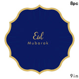 elvesmall Elegant Blue Eid Banner Happy Eid Mubarak Islamic Muslim Party Decor Ramadan Kareem Eid AL Adha Decor For Home