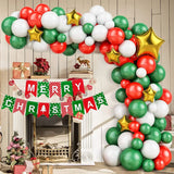 elvesmall Christmas Balloon Garland Arch Kit Red Green Lolipop Cone Star Foil Balloons New Year Christmas Party Decoration Supplies Gifts