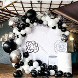 elvesmall Matte Black Pure White Balloons Garland Arch Kit Birthday Party Wedding Decoration Supplies Anniversary Background Wall Decor