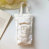 elvesmall  -  INS Large Capacity Korean Version Simple Cute High Beauty  Harajuku Style Super Cute Student Girl Heart Insulation Cup Porta