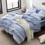 elvesmall  Blue 7 Pieces Bed in A Bag Queen with Comforter, Bedding Sets Queen