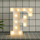 elvesmall  Creative DIY Luminous LED Letter Lights 26 English Alphabet Light for Holiday Home Wedding Birthday Christmas Party Decorations