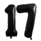 elvesmall 2pcs 40inch Huge Black Number Foil Balloons Birthday Party Decorations Adult Kids 10 11 12 15 20 25 30 45 50 60 Year Old Supplie
