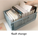 elvesmall Plastic Foldable Storage Crate Folding Box Basket Stackable Cute Makeup Jewellery Toys Boxes for Storage Box Organizer Portable