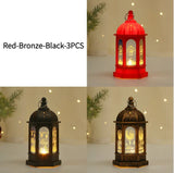 elvesmall Eid Decoration Light Eid Mubarak Lamp Ornament Islam Muslim Party Decor Supplies Ramadan Wind Lantern Decor for Home Party