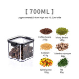 elvesmall Food Storage Box Kitchen Containers Plastic Box Jars for Bulk Cereals Refrigerator Organizers for Pantry Organizer Jars With Lid