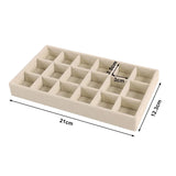 elvesmall Jewelry Storage Box Earring Ring Necklace Brooch Holder Velvet Jewelry Display Box Necklace Classification Organizer Drawer Tray