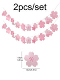 elvesmall 1PC Cherry Blossom Pink Flag Party Decoration Room Wall Layout