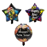 elvesmall 2025 Happy New Year Balloons Banner Rose Gold Number Letter Aluminum Foil Balloon Christmas New Year Eve Party Decor Balls Suppl