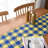 elvesmall  Christmas Decorations Yarn-dyed Plaid Xmas Table Runner Festive Decor Tablecloth Nordic Rectangular Table Mat House warming gift
