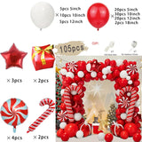 elvesmall Christmas Balloons Garland Green Red Box Candy Balloons Arch Santa Reindeer Star Foil Ballon New Year Christmas Party Decor 2025