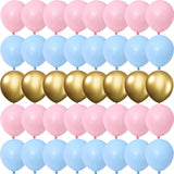 elvesmall 10Inch Macaron Baby Pink Blue Pastel Balloons Boy Or Girl Gender Reveal Baby Shower Decoration Gold Metallic Balon Birthday Part