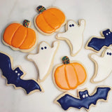 elvesmall 6pcs Halloween Cookie Cutter Mold Pumpkin Ghost Bat Biscuit Chocolate Molds Baking Cake Decorating Tool Halloween Party Supplies