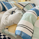 elvesmall  Simple Bed Sheets Set Four Seasons Universal Men's Bed Four Sets Pure Cotton Three Comforter Sets Bed Cover Full Set