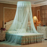 elvesmall Suspended Small Fresh Student Dome Lace Mosquito Net LED Colored Light Tent