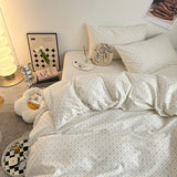 elvesmall Fresh Style Bedding Set 100% Cotton Bed Linen Set for Home постельное бельё набор Soft Duvet Cover Pillowcase with Bedsheets