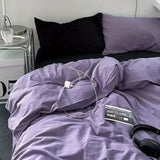 elvesmall Nordic Princess Pink Bedding Set Girls Adults Twin Full Queen Size Bed Flat Sheet Duvet Cover Pillowcases Solid Color Bed Linen